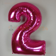 Шар (40''/102 см) Цифра, 2, Фуше